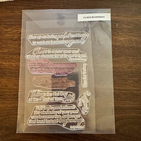 New Beginnings Clear Unmounted Stamp Set - Picture 1 of 3